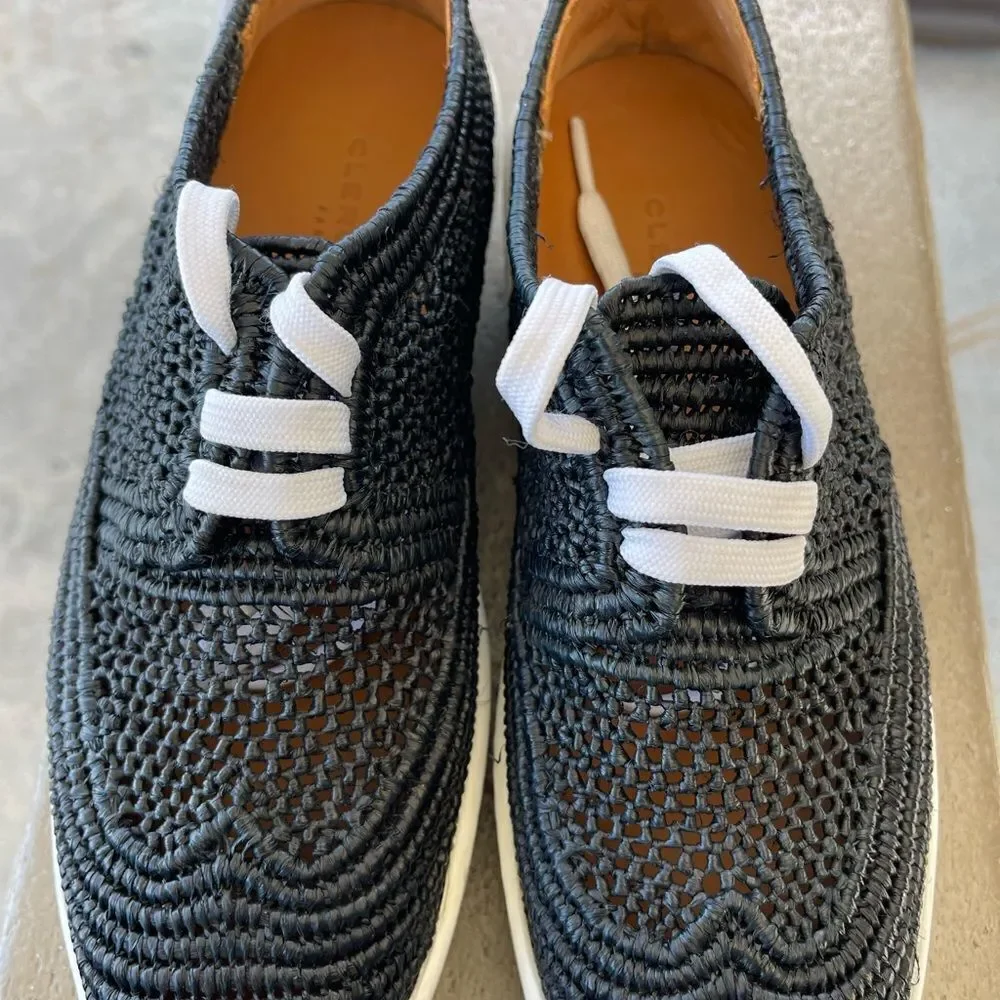 ‎Clergerie Lisa7 Black Raffia Loafers